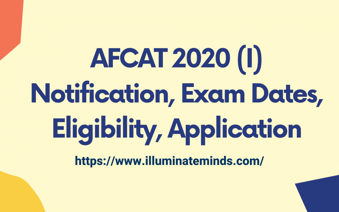 AFCAT 2020 (I) Notification, Exam Dates, Eligibility, Application