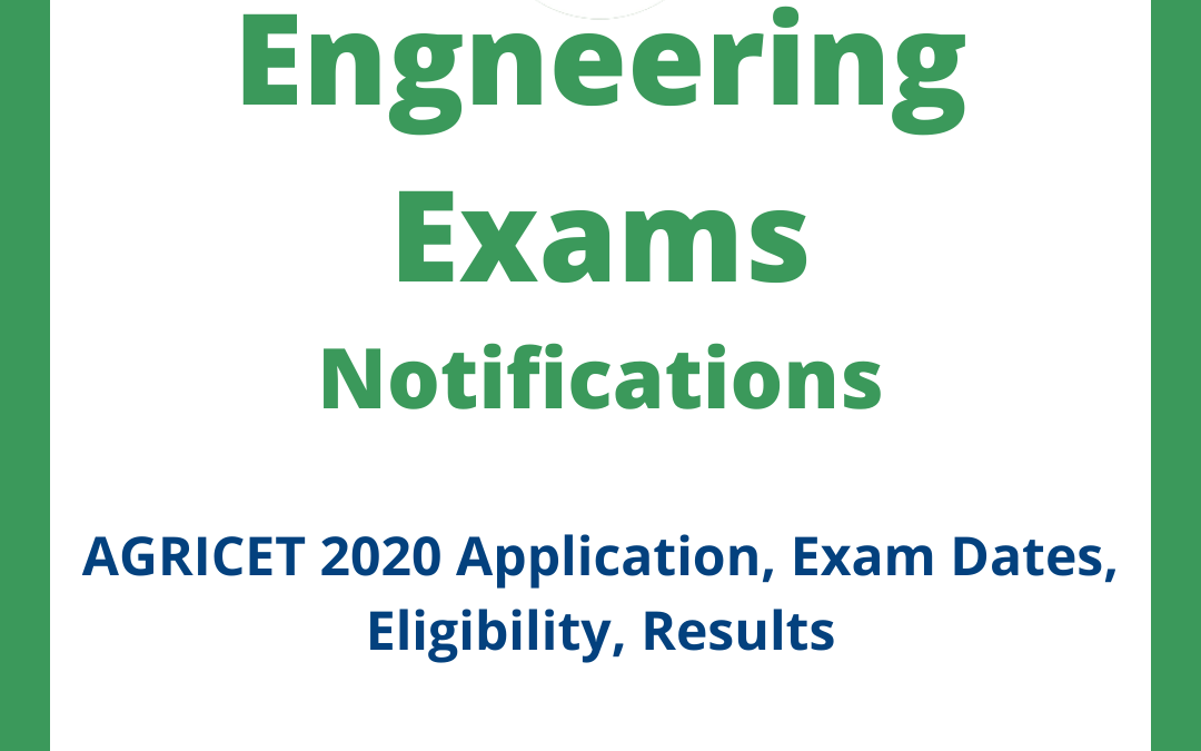 AGRICET 2020 Application, Exam Dates, Eligibility, Results