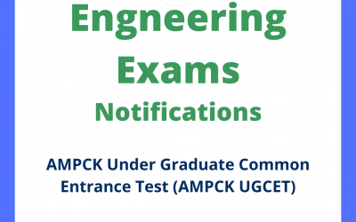 AMPCK Under Graduate Common Entrance Test (AMPCK UGCET)