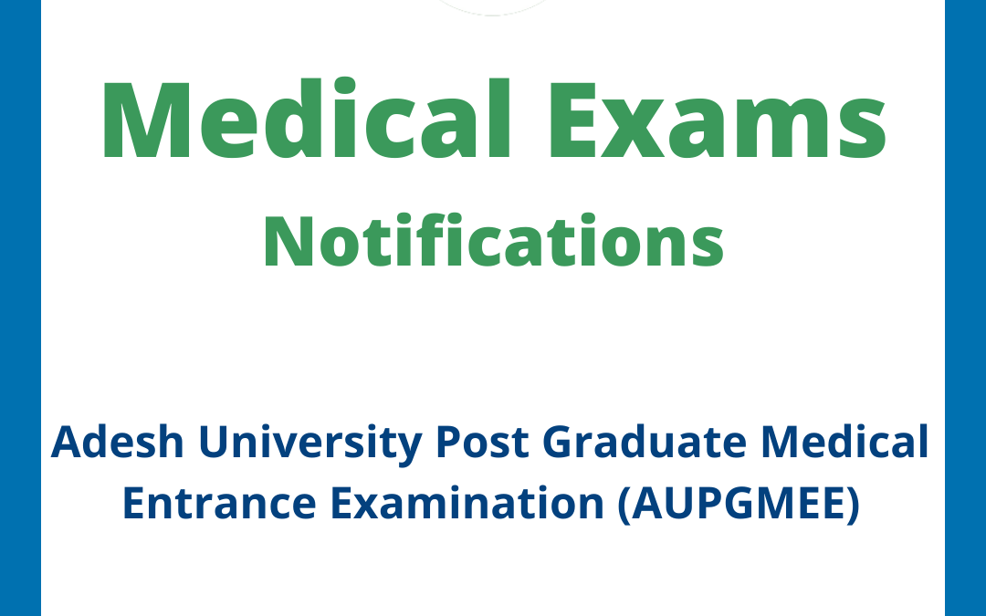 Adesh University Post Graduate Medical Entrance Examination (AUPGMEE)