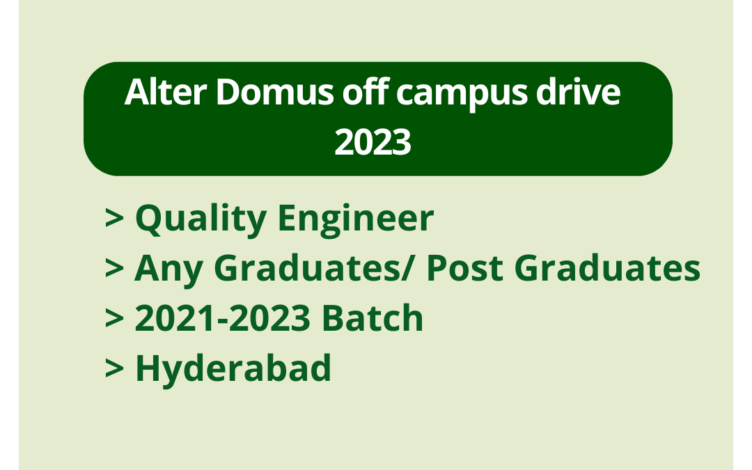 Alter Domus off campus drive 2023