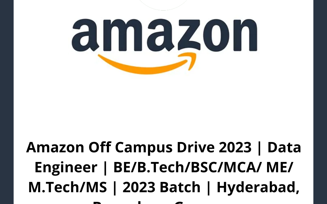 Amazon Off Campus Drive 2023