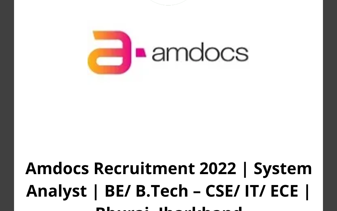 Amdocs Recruitment 2022