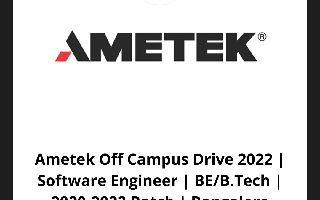 Ametek Off Campus Drive 2022