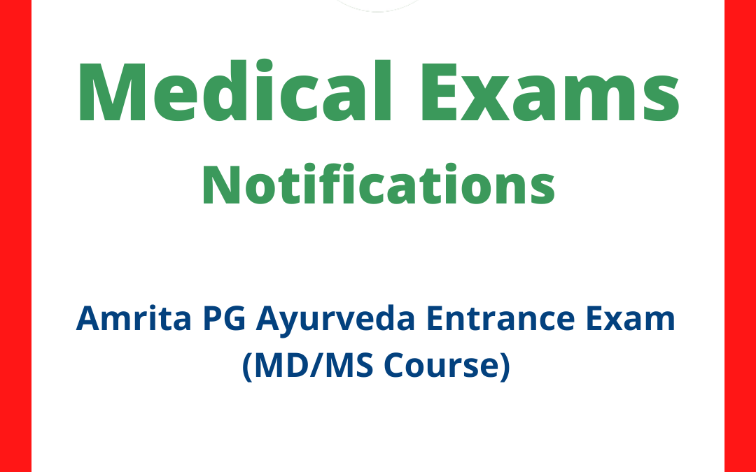 Amrita PG Ayurveda Entrance Exam (MD/MS Course)