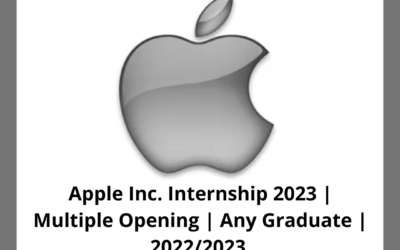 Apple Inc. Internship 2023 | Multiple Opening | Any Graduate | 2022/2023