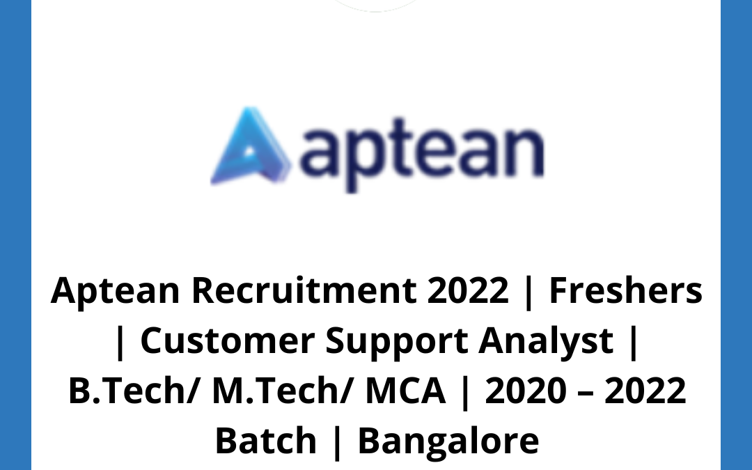 Aptean Recruitment 2022