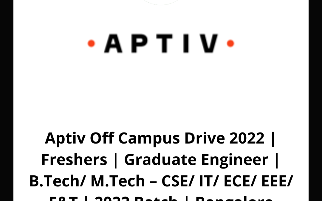 Aptiv Off Campus Drive 2022