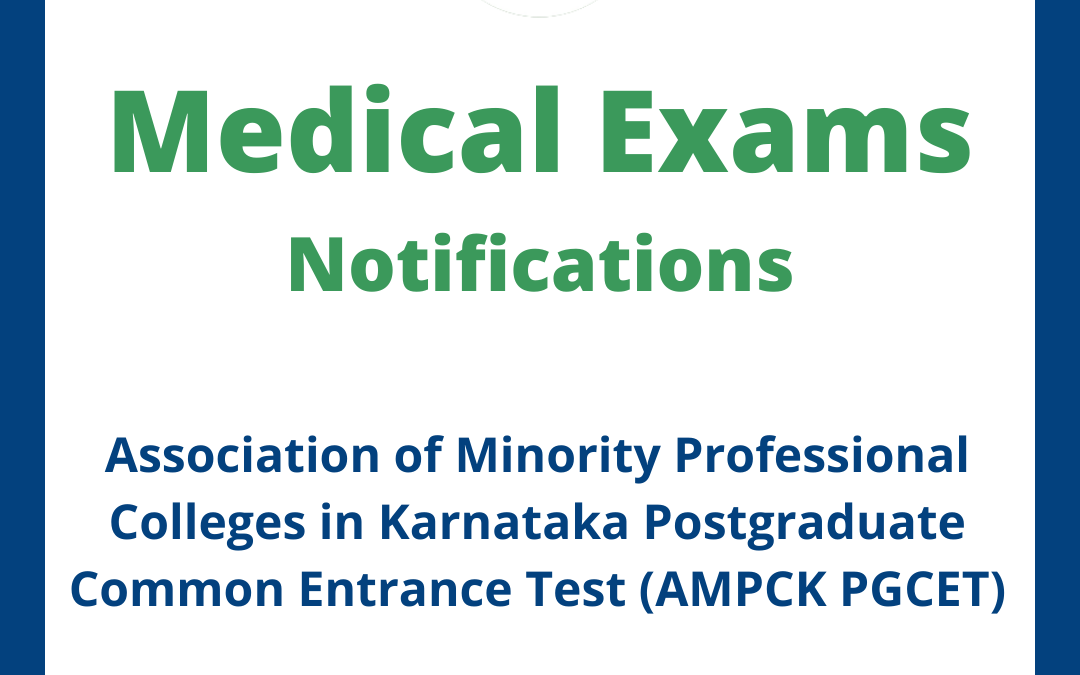Association of Minority Professional Colleges in Karnataka Postgraduate Common Entrance Test (AMPCK PGCET)