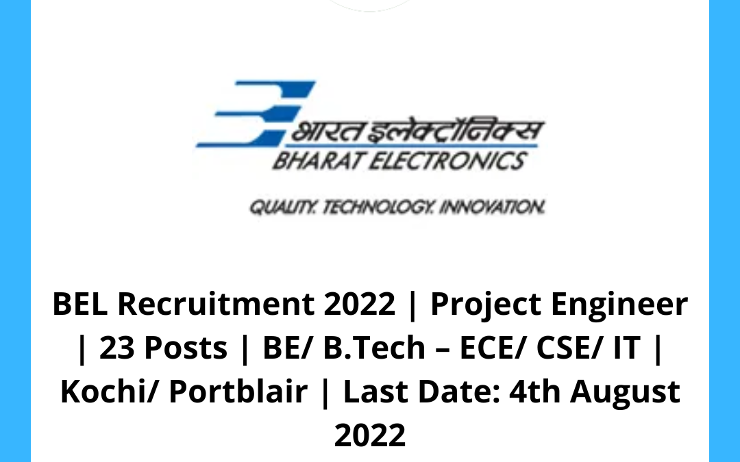 BEL Recruitment 2022