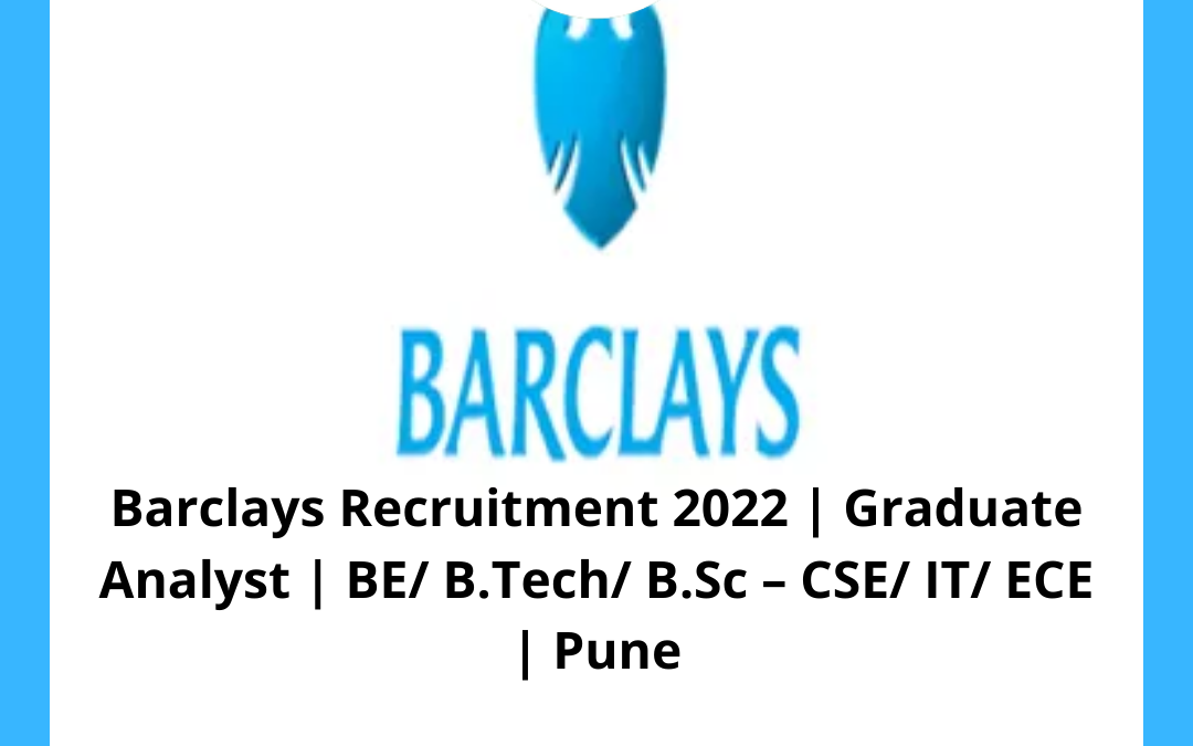 Barclays Recruitment 2022