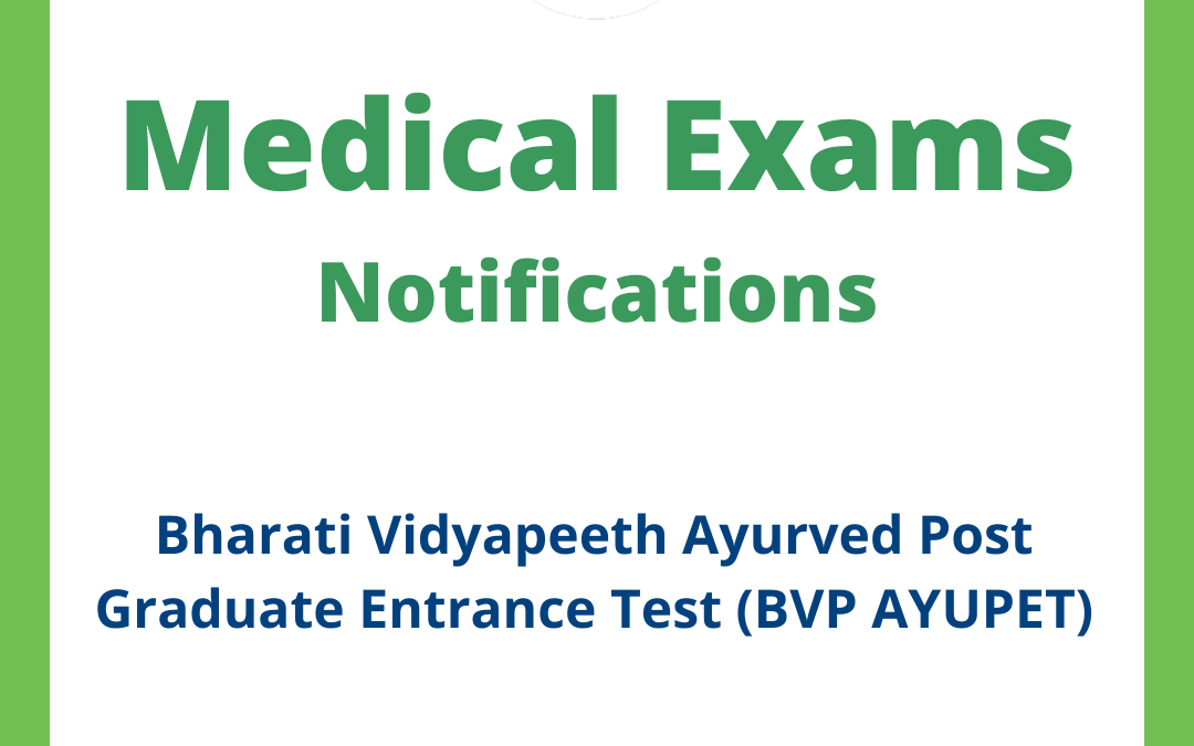 Bharati Vidyapeeth Ayurved Post Graduate Entrance Test (BVP AYUPET)