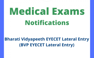 Bharati Vidyapeeth EYECET Lateral Entry (BVP EYECET Lateral Entry)