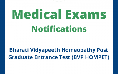 Bharati Vidyapeeth Homeopathy Post Graduate Entrance Test (BVP HOMPET)