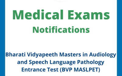 Bharati Vidyapeeth Masters in Audiology and Speech Language Pathology Entrance Test (BVP MASLPET)