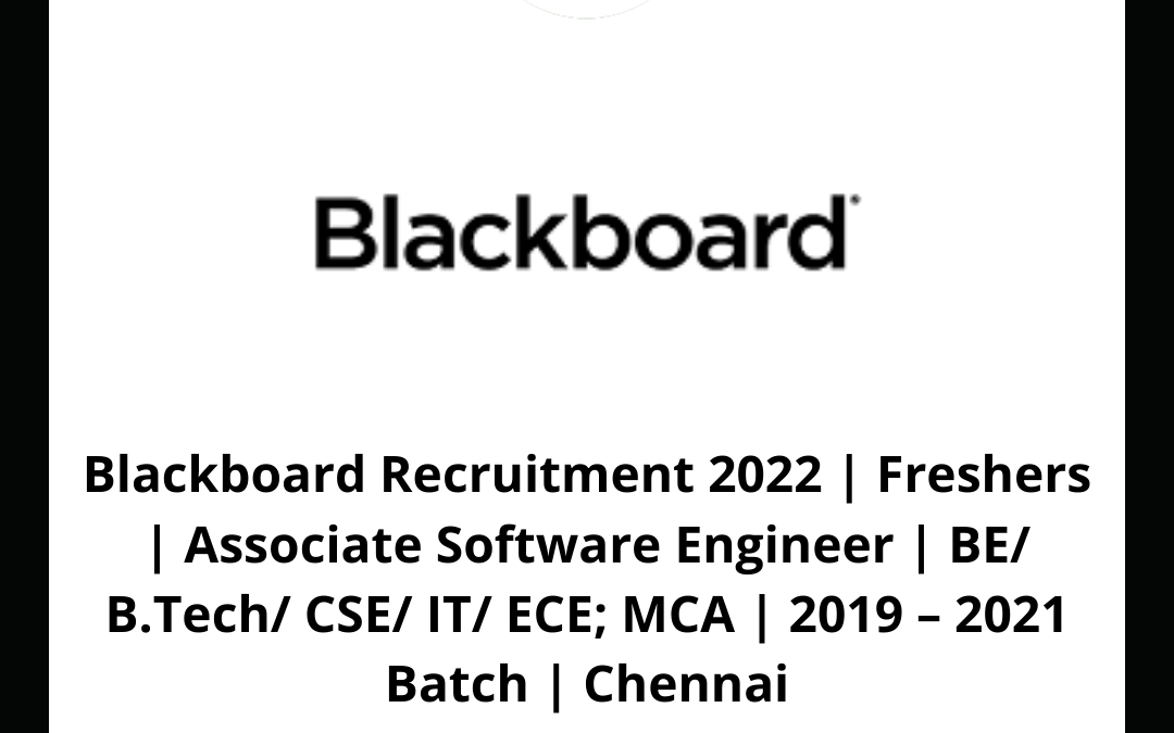 Blackboard Recruitment 2022