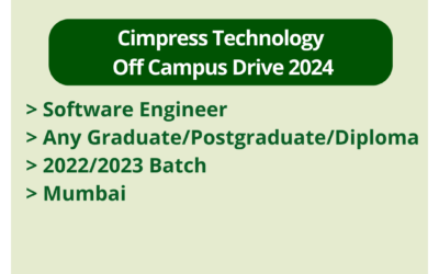 Cimpress Technology  Off Campus Drive 2024 | Software Engineer | Any Graduate/Postgraduate/Diploma | 2022/2023 Batch | Mumbai