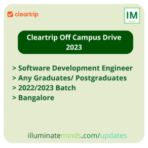 Cleartrip Off Campus Drive 2023