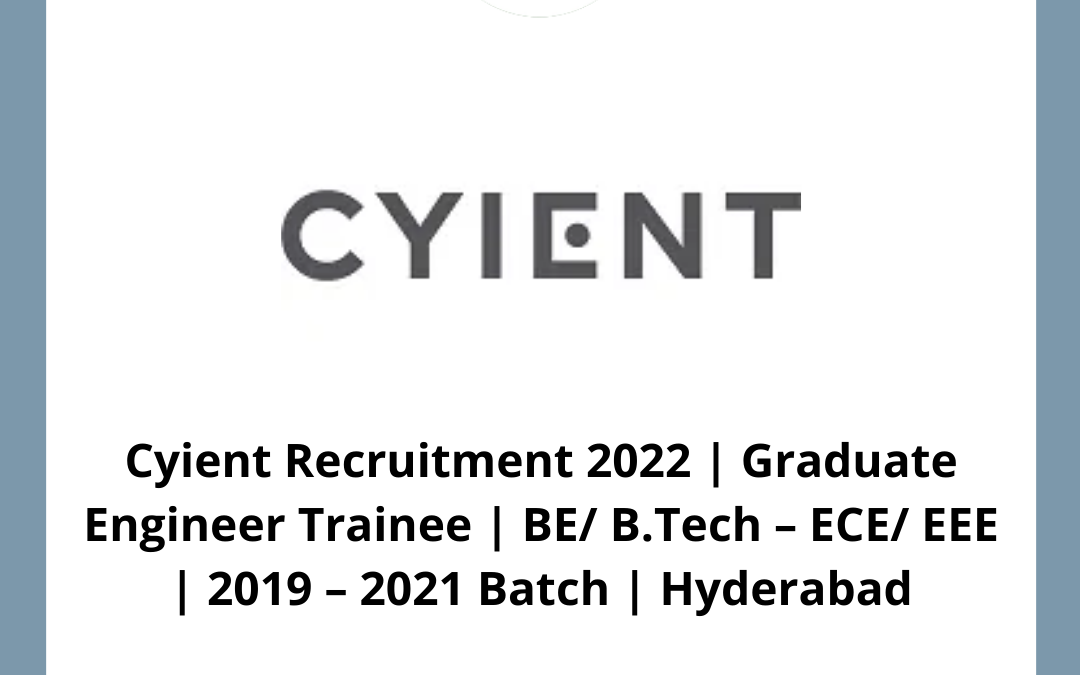 Cyient Recruitment 2022