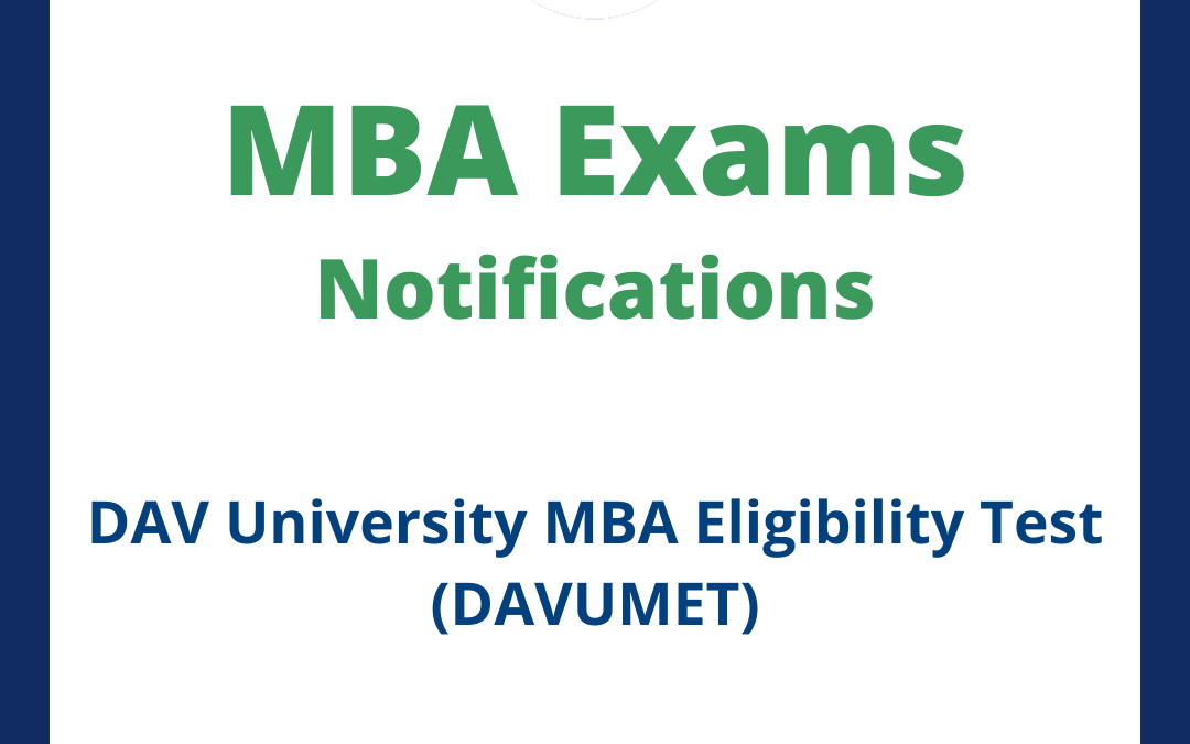 DAV University MBA Eligibility Test (DAVUMET)