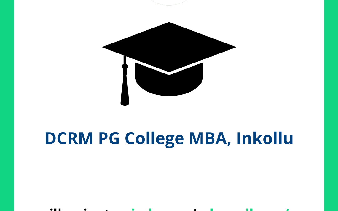 DCRM PG College MBA, Inkollu