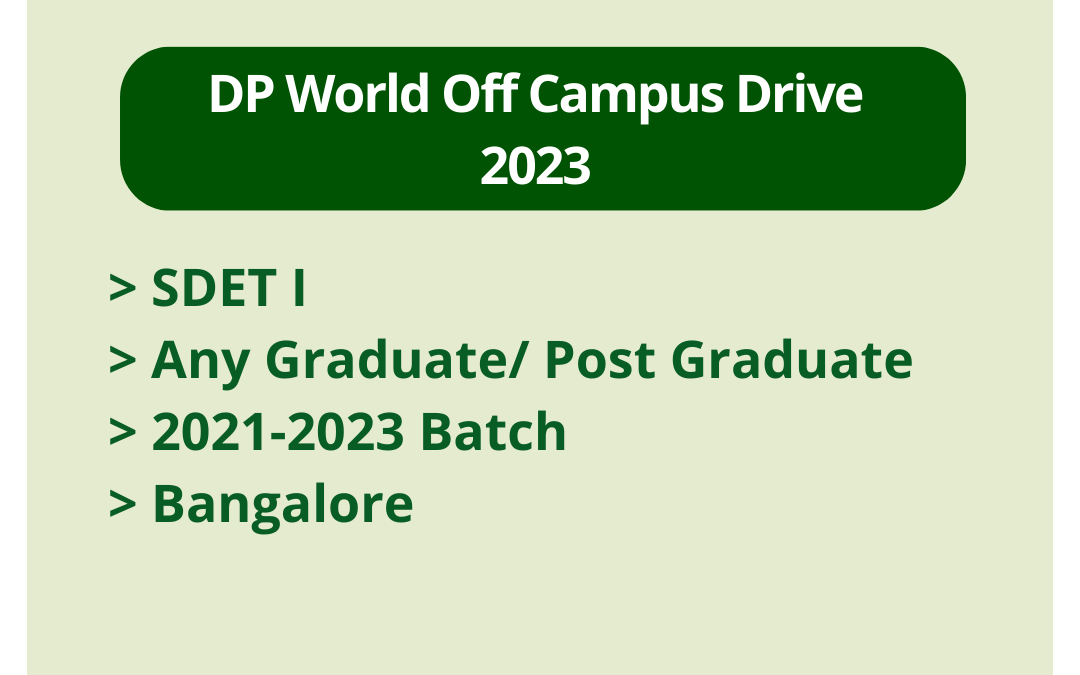 DP World Off Campus Drive 2023