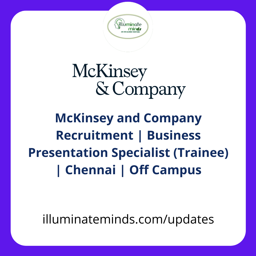 business presentation specialist trainee mckinsey salary