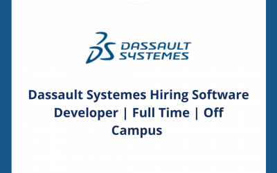 Dassault Systemes Hiring Software Developer | Full Time | Off Campus