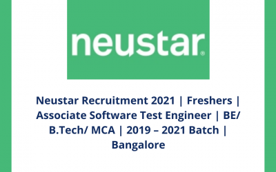 Neustar Recruitment 2021 | Freshers | Associate Software Test Engineer | BE/ B.Tech/ MCA | 2019 – 2021 Batch | Bangalore