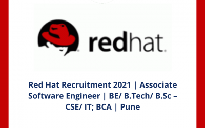 Red Hat Recruitment 2021 | Associate Software Engineer | BE/ B.Tech/ B.Sc – CSE/ IT; BCA | Pune