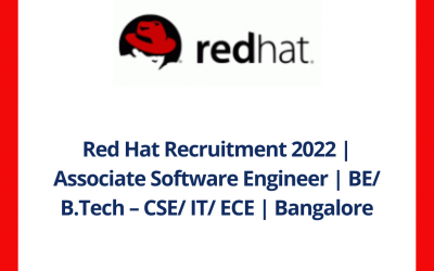 Red Hat Recruitment 2022 | Associate Software Engineer | BE/ B.Tech – CSE/ IT/ ECE | Bangalore