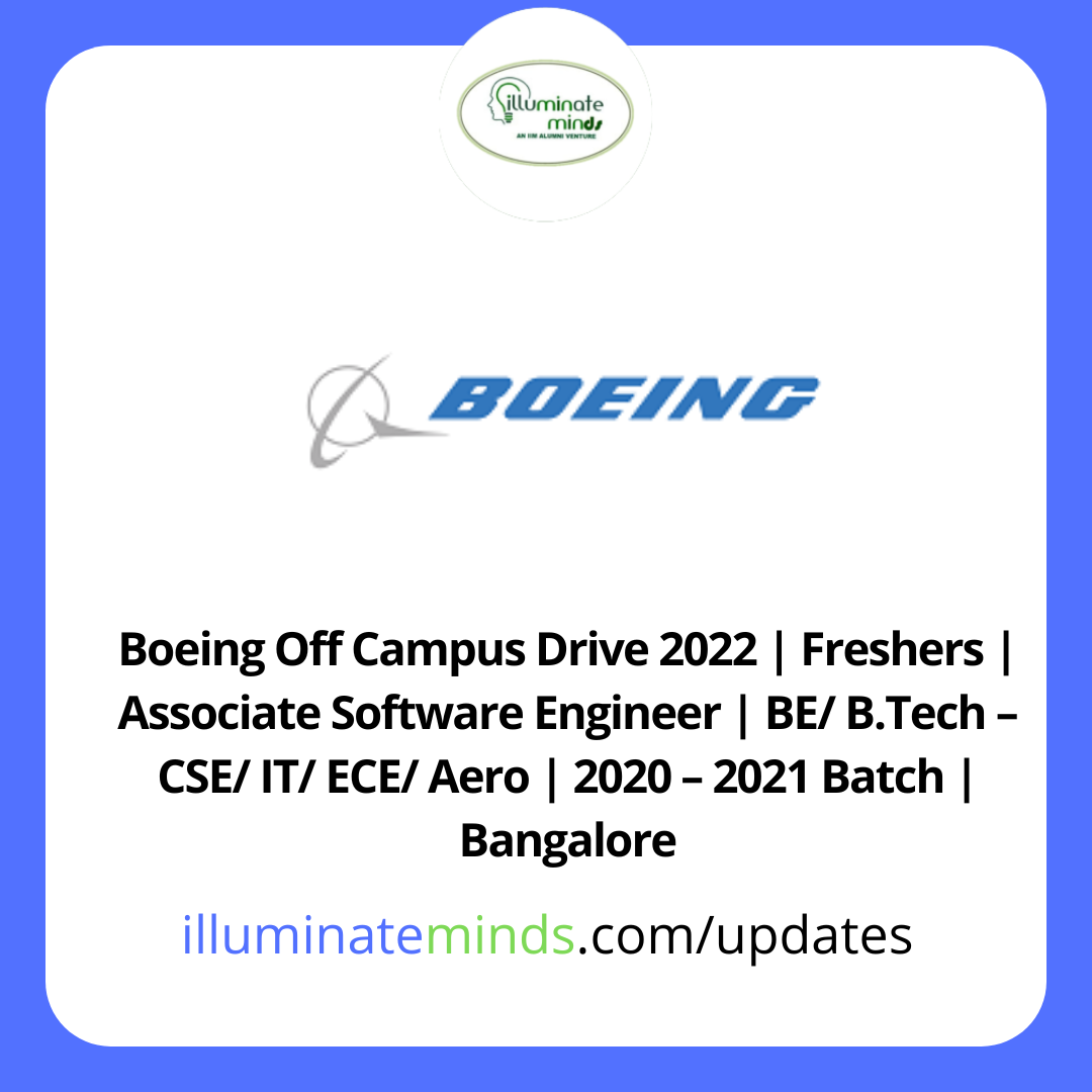 Boeing Off Campus Drive 2022 | Freshers | Associate Software Engineer ...