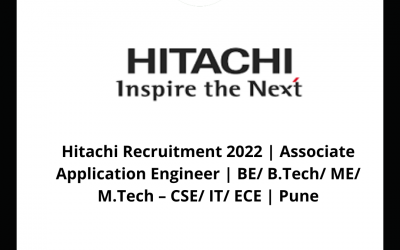 Hitachi Recruitment 2022 | Associate Application Engineer | BE/ B.Tech/ ME/ M.Tech – CSE/ IT/ ECE | Pune