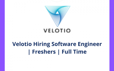 Velotio Hiring Software Engineer | Freshers | Full Time
