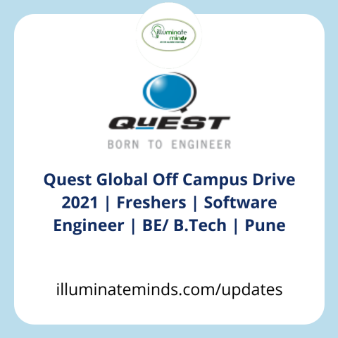 Quest Global Off Campus Drive 2021 | Freshers | Software Engineer | BE ...