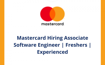 Mastercard Hiring Associate Software Engineer | Freshers | Experienced