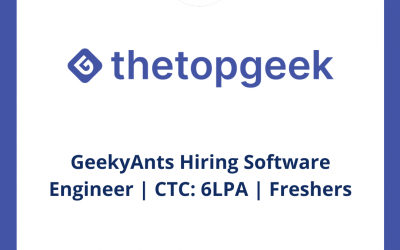 GeekyAnts Hiring Software Engineer | CTC: 6LPA | Freshers