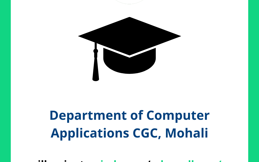 Department of Computer Applications CGC, Mohali