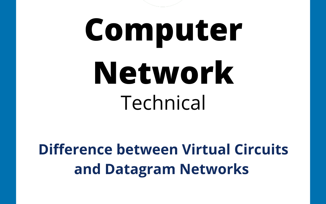 Difference between Virtual Circuits and Datagram Networks