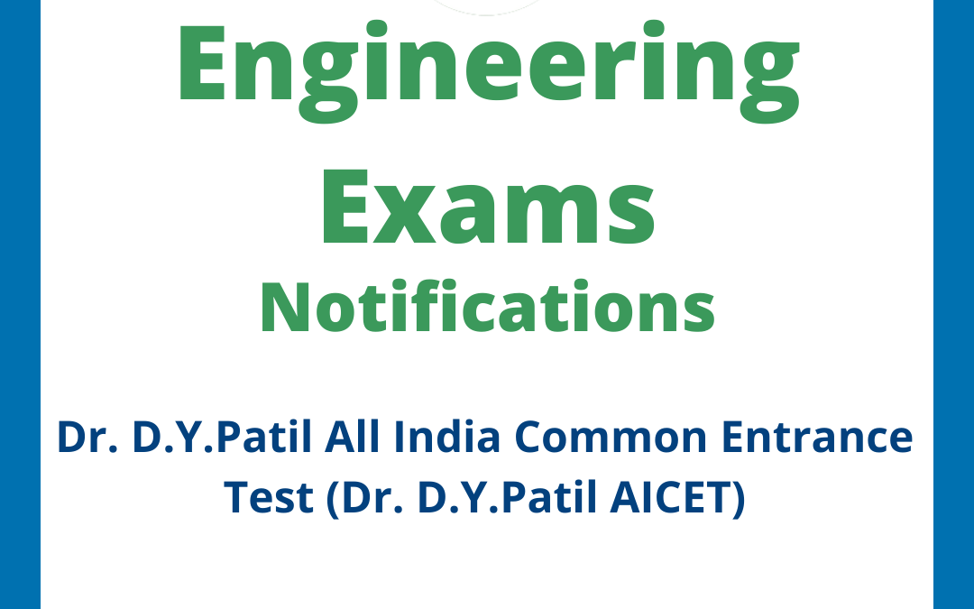 Dr. D.Y.Patil All India Common Entrance Test (Dr. D.Y.Patil AICET)