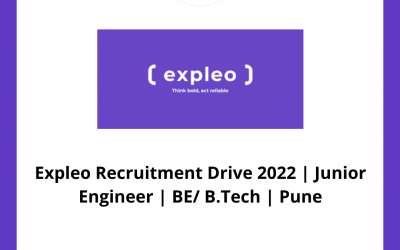 Expleo Recruitment Drive 2022 | Junior Engineer | BE/ B.Tech | Pune