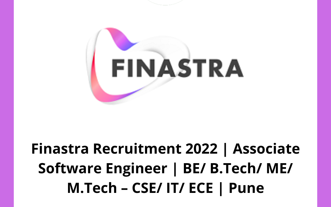 Finastra Recruitment 2022