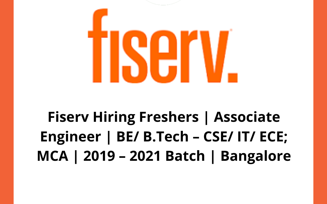Fiserv Hiring Freshers