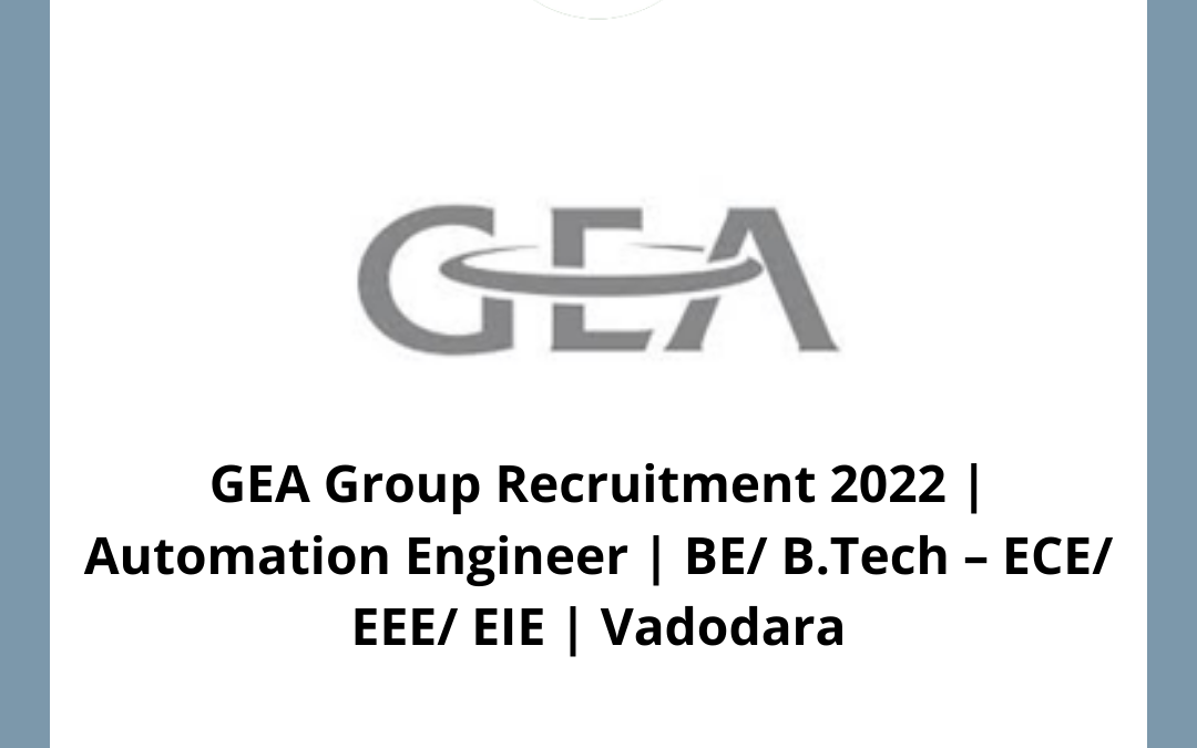 GEA Group Recruitment 2022