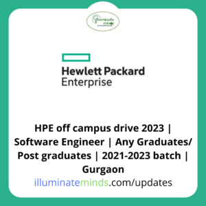 HPE off campus drive 2023