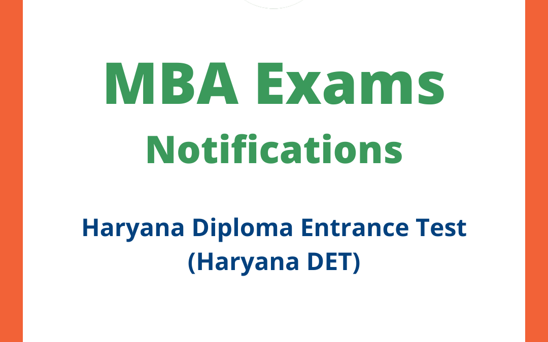 Haryana Diploma Entrance Test (Haryana DET)