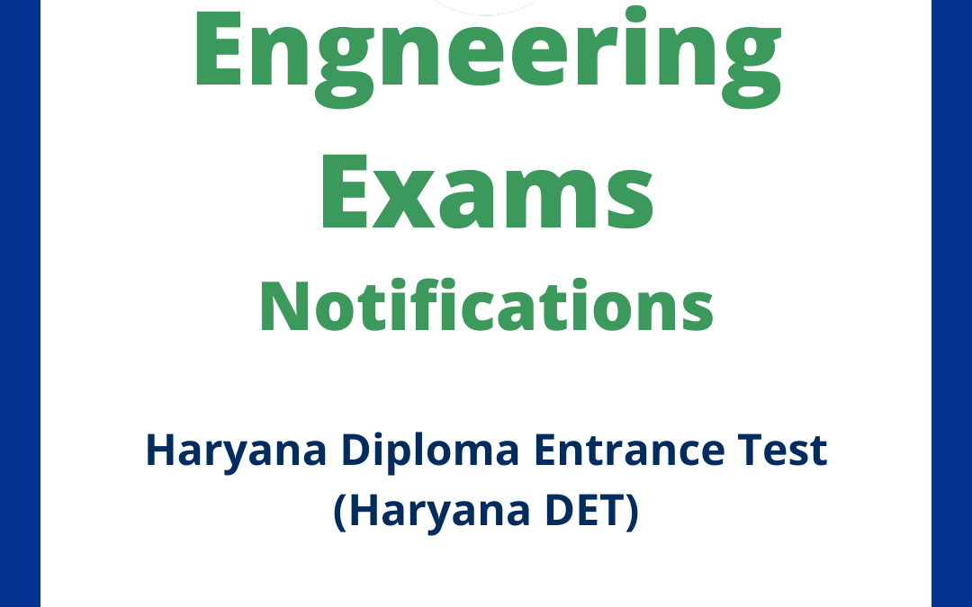 Haryana Diploma Entrance Test (Haryana DET)