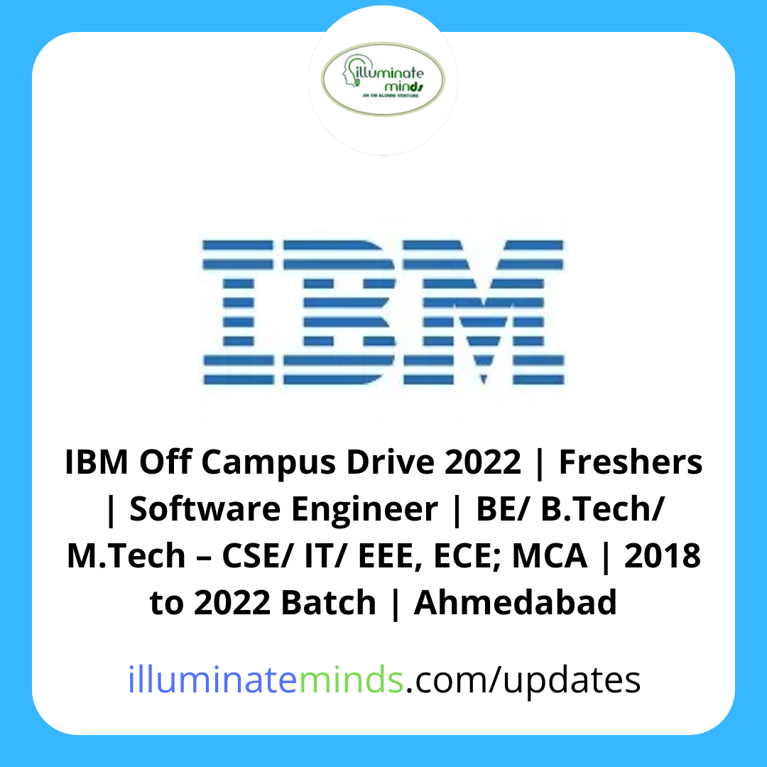 IBM Off Campus Drive 2022 | Freshers | Software Engineer | BE/ B.Tech ...