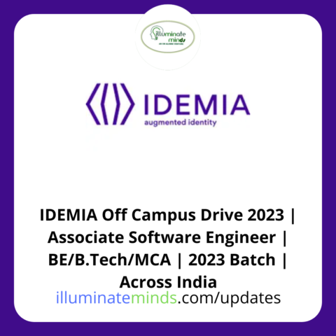 IDEMIA Off Campus Drive 2023 | Associate Software Engineer | BE/B.Tech ...
