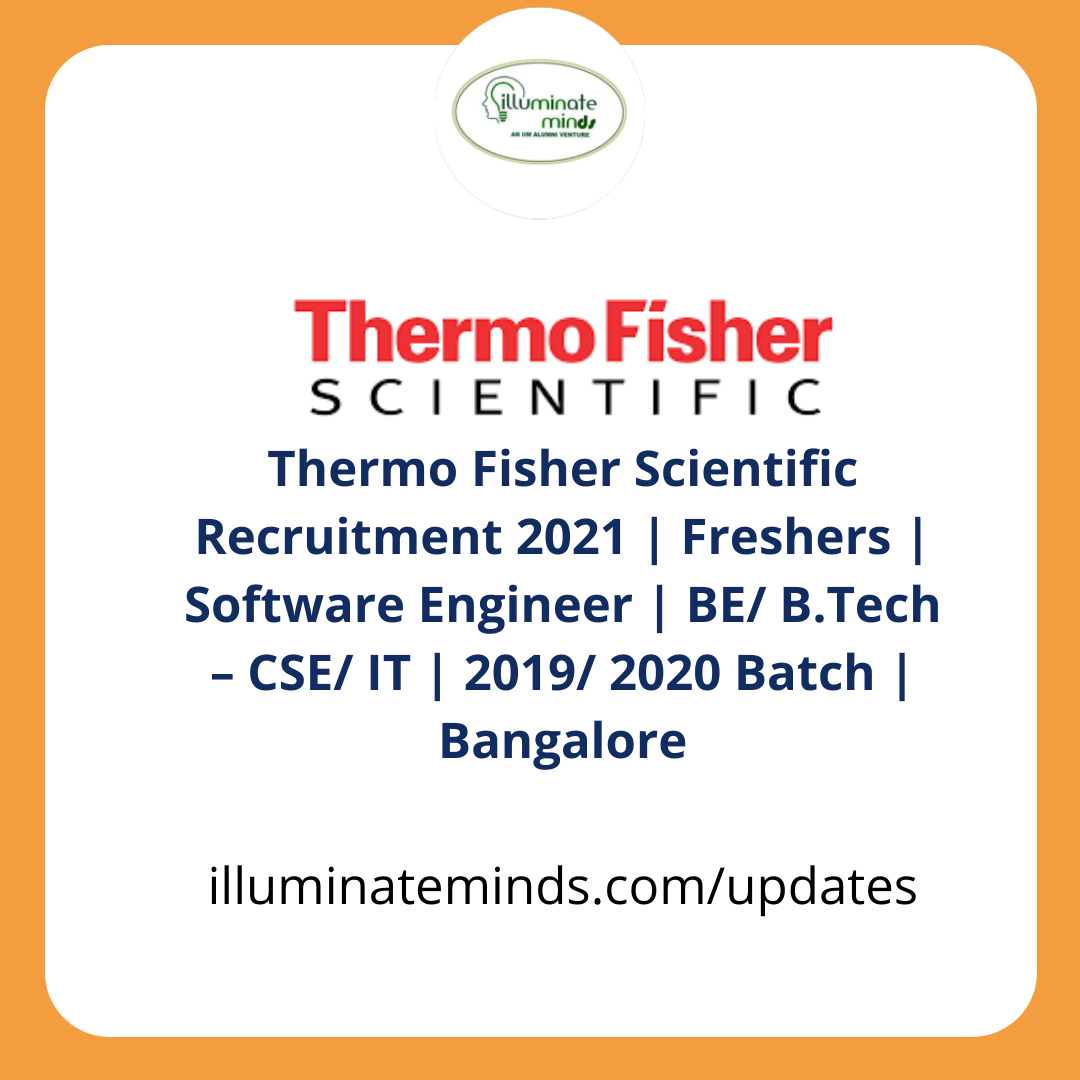 Thermo Fisher Scientific Recruitment 2021 Freshers Software